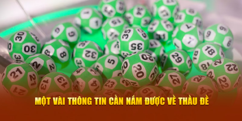 Một vài thông tin cần nắm được về thầu đề