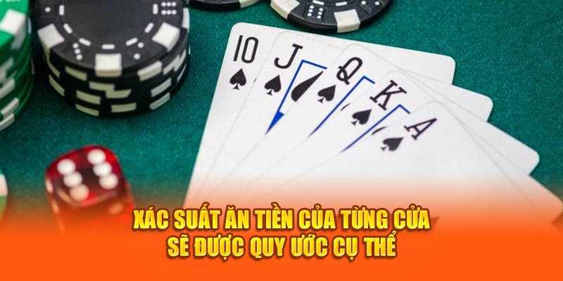 Xác suất ăn tiền của từng cửa sẽ được quy ước cụ thể